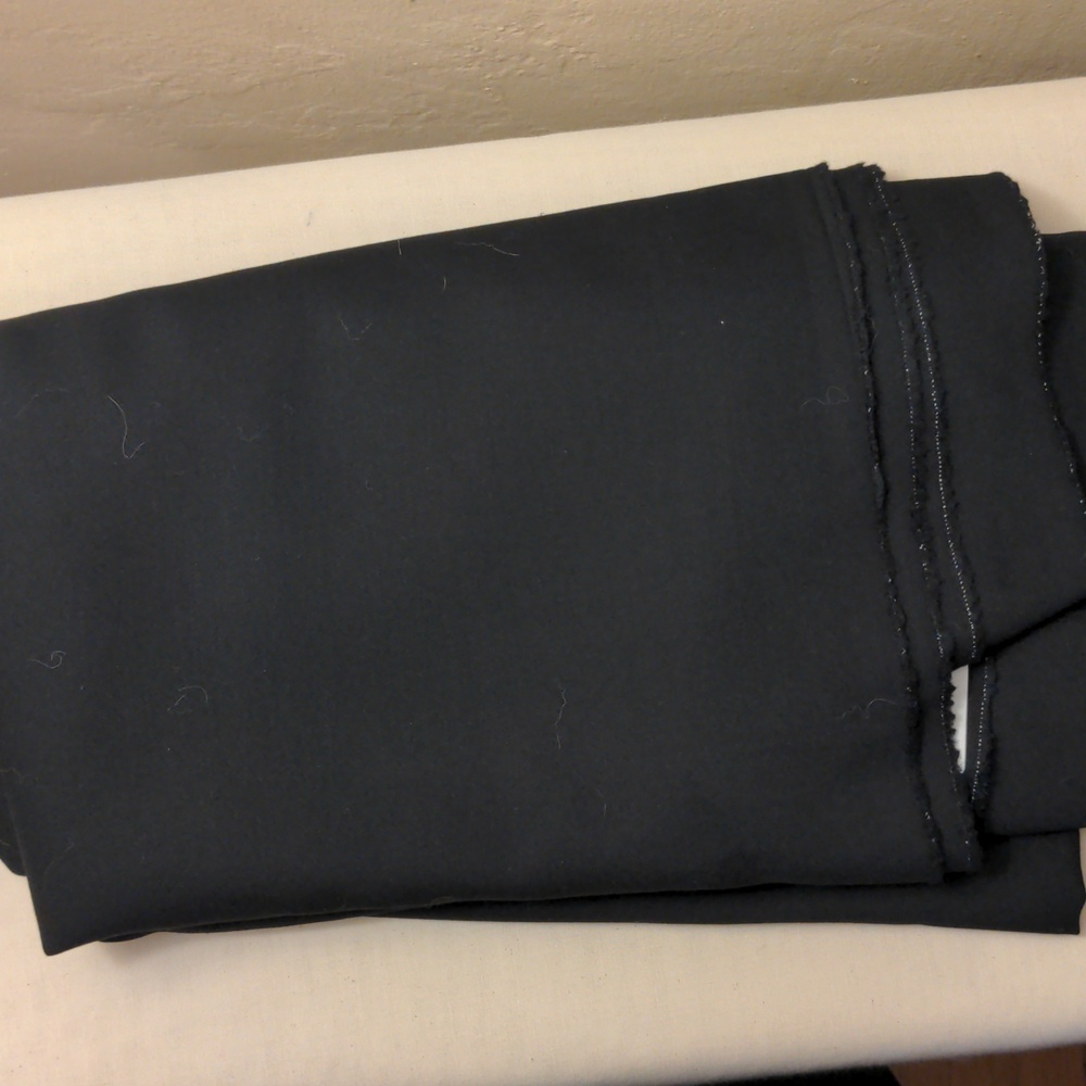 Black Wool Blend Suiting Mood Fabric 3 Yards